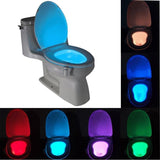 HULIANFU Smart Bathroom Toilet Nightlight LED Body Motion Activated On/Off Seat Sensor Lamp 8 multicolour Toilet lamp hot