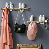 HULIANFU Wall Decorations Home Accessories Living Room Hanger Resin Bird hanger key kitchen Coat Clothes Towel Hooks Hat Handbag Holder