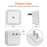 HULIANFU LED Night Light Mini Light Sensor Control 110V 220V EU US Plug Nightlight Lamp For Children Kids Living Room Bedroom Lighting