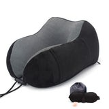 HULIANFU U Shaped Memory Foam Neck Pillows Soft Slow Rebound Space Travel Pillow Massage Neck Cervical Healthcare Bedding Drop Shipping