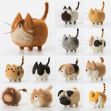 HULIANFU Non-Finished DIY No Faceless Dog Tiger Cat Wool Felt Doll Needle Felting kit Accessories Felt Poked For Kids Children Handmade