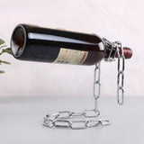 HULIANFU   YES Magic Metal Hanging Suspension Chain Wine Racks European Retro Creative Handmade Restaurant Bar Stand Bracket Display Stand