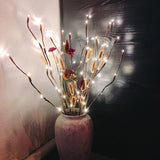HULIANFU The Light Garden Floral LED Willow Branch Lamp Battery-Operated 20 Bulbs For Home Christmas Party Garden Decoration
