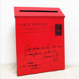 HULIANFU Vintage Villa Town Galvanized Iron Post Mailbox Letterbox Postbox Newspaper Magazines Holder Box Catcher Guard