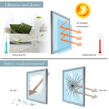 HULIANFU Multi-size High-end Matte Window Film Stained Glass Film Frosted Privacy UV Protection Window Sticker for Home Vinyl for Glass