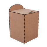 HULIANFU MDF Wedding Card Boxes for Decoration of Celebrations and Events Country Wedding Urn Treasury DIY Gift Card Box with Lock Keys