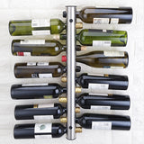HULIANFU Stainless steel red wine rack, wall hung vertical creative wine rack, Bottle wall mounted  European Style free shipping