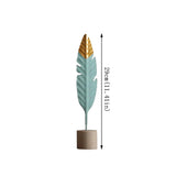 HULIANFU Modern Feather Wooden Decorations Simple Miniature Figurines for Living Room Table Office Home Decoration Accessories