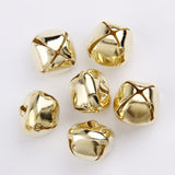 HULIANFU 2023 12/13/15/20/25/30mm Gold/White K Iron Water Plated Christmas Cross Bells Pendant Handmade Party DIY Crafts Accessories
