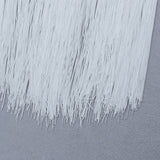 hulianfu High Quality White Sleeveless Tassel Hollow Out Bodycon Rayon Bandage Dress Evening Party Sexy Dress