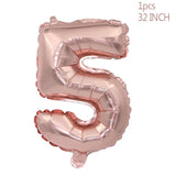 HULIANFU Rose Gold Confetti Baloons Foil Champagne Star Balloon Wedding Latex Ballon globos BabyShower Birthday Party Decoration Supplies