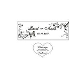 HULIANFU Personalized Wedding guest book with hearts,Custom name and date Wooden Keepsake box,rustic engrave wedding guest book