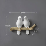 HULIANFU Wall Decorations Home Accessories Living Room Hanger Resin Bird hanger key kitchen Coat Clothes Towel Hooks Hat Handbag Holder