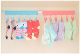 HULIANFU Multifunctional Cloth Hanger Drying Rack Foldable Bathroom Travel Clothespin 6 Clips Hanger Clothes Towel Socks Storage Hanger