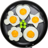 HULIANFU Stainless Steel 5Style Fried Egg Pancake Shaper Omelette Mold Mould Frying Egg Cooking Tools Kitchen Accessories Gadget Rings
