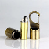 HULIANFU Mini Compact Kerosene Lighter Key Chain Hang Buckle Gasoline Lighter Inflated Keychain Oil Petrol Lighter