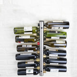 HULIANFU Stainless steel red wine rack, wall hung vertical creative wine rack, Bottle wall mounted  European Style free shipping