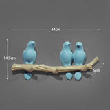 HULIANFU Wall Decorations Home Accessories Living Room Hanger Resin Bird hanger key kitchen Coat Clothes Towel Hooks Hat Handbag Holder