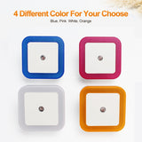 HULIANFU LED Night Light Mini Light Sensor Control 110V 220V EU US Plug Nightlight Lamp For Children Kids Living Room Bedroom Lighting