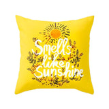 HULIANFU New Style Geometric Yellow Pillowcase Decorative Cushion For Sofa DIY Printed Pillow Chair Car Cushion Christmas Home Decoration