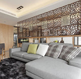 HULIANFU solid wood modern tiles minimalist living room Partition shield entrance wall hanging bedroom folding wall panels decorative