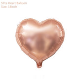 HULIANFU Rose Gold Wedding Birthday Party Balloons Happy Birthday Letter Foil Balloon Baby Shower Anniversary Event Party Decor Supplies