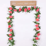 HULIANFU silk artificial rose vine hanging flowers for wall decoration rattan fake plants leaves garland romantic wedding home decoration