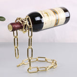 HULIANFU   YES Magic Metal Hanging Suspension Chain Wine Racks European Retro Creative Handmade Restaurant Bar Stand Bracket Display Stand