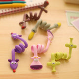 HULIANFU Kawaii Cartoon Animal Cord Winder Winding Line Data Cable Wire Storage Organizer Line Fixer Holder Headset Cord Protector 1PC
