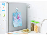 HULIANFU Laundry Products Patented Storage Bag Hanger Laundry Sundries Storage Mesh Net Bag With Hook Rope Clips Holder Storage Hanger