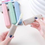 HULIANFU Travel Accessories Toothbrush Tube Cover Case Cap Fashion Plastic Suitcase Holder Baggage Boarding Portable Bathroom Accessories