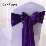 HULIANFU Wedding Satin Chair Sashes Party Chairs Bands Gold Pink Chair Knot Cover Decoration Chairs Bow For Chair Decoration Banquet