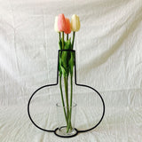 HULIANFU Retro Iron Line Flowers Vase Metal Plant Holder Modern Solid Home Decor Nordic Styles Iron Vase