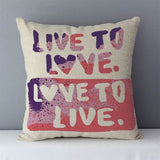 HULIANFU Popular phrase words letters printed couch cushion home decorative pillows 45x45cm square cushions without core "Love you more"
