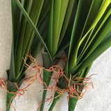 HULIANFU S M L Real Touch Gladiolus Cymbidium Hyridus Orchid Leaf  Whelan Floral Art Material High Grade Silicon Feel