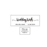 HULIANFU Personalized Wedding guest book with hearts,Custom name and date Wooden Keepsake box,rustic engrave wedding guest book