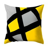 HULIANFU New Style Geometric Yellow Pillowcase Decorative Cushion For Sofa DIY Printed Pillow Chair Car Cushion Christmas Home Decoration