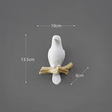 HULIANFU Wall Decorations Home Accessories Living Room Hanger Resin Bird hanger key kitchen Coat Clothes Towel Hooks Hat Handbag Holder