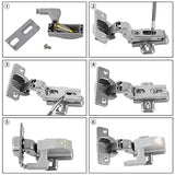 HULIANFU LED Inner Hinge lamp Under Cabinet Light Universal Wardrobe Light Sensor Led Armario For Cupboard Closet Kitchen Bedroom