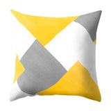HULIANFU New Style Geometric Yellow Pillowcase Decorative Cushion For Sofa DIY Printed Pillow Chair Car Cushion Christmas Home Decoration