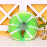 HULIANFU Travel Foam Particles Fruit U Shaped Travel Pillow Neck Support Head Rest Headrest Cushion Pillow
