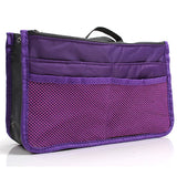 HULIANFU Organizer Insert Bag Women Nylon Travel Insert Organizer Handbag Purse Large liner Lady Makeup Cosmetic Bag Cheap Female Tote