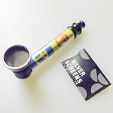 HULIANFU Metal Pipes Creative Black Tobacco Pipe Smoking Pipe Smoke Detectors Grinder Smoke Narguile Hookah Smoking Accessories
