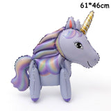 HULIANFU Pink Pony Horse Balloons Helium Unicorn Foil Balloon Kids Toys Wedding Birthday Baby Shower Animal Party Decoration Supplies