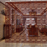HULIANFU solid wood modern tiles minimalist living room Partition shield entrance wall hanging bedroom folding wall panels decorative