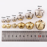 HULIANFU 2023 12/13/15/20/25/30mm Gold/White K Iron Water Plated Christmas Cross Bells Pendant Handmade Party DIY Crafts Accessories
