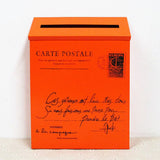 HULIANFU Vintage Villa Town Galvanized Iron Post Mailbox Letterbox Postbox Newspaper Magazines Holder Box Catcher Guard