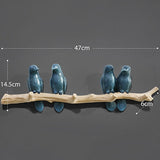 HULIANFU Wall Decorations Home Accessories Living Room Hanger Resin Bird hanger key kitchen Coat Clothes Towel Hooks Hat Handbag Holder