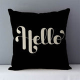 HULIANFU Popular phrase words letters printed couch cushion home decorative pillows 45x45cm square cushions without core "Love you more"