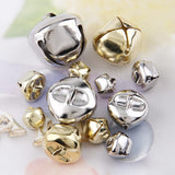 HULIANFU 2023 12/13/15/20/25/30mm Gold/White K Iron Water Plated Christmas Cross Bells Pendant Handmade Party DIY Crafts Accessories